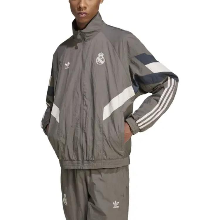 Lookbook adidas Originals Real Madrid Track Jacket Kelabu Retro Sukan JI9479