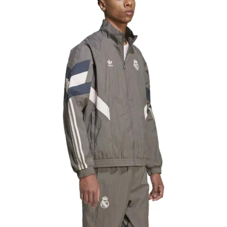 Purchase adidas Originals Real Madrid Track Jacket Kelabu Retro Sukan JI9479
