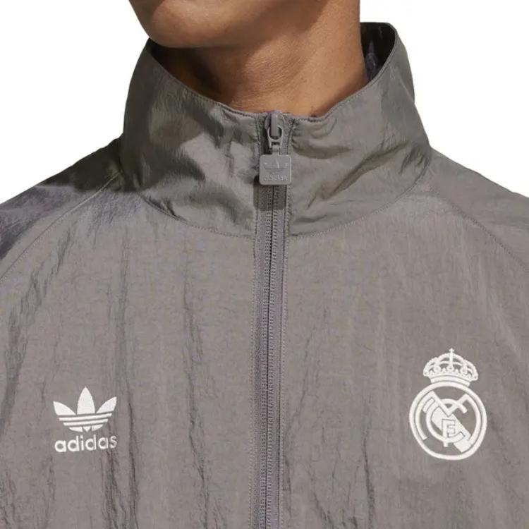 Details for adidas Originals Real Madrid Track Jacket Kelabu Retro Sukan JI9479