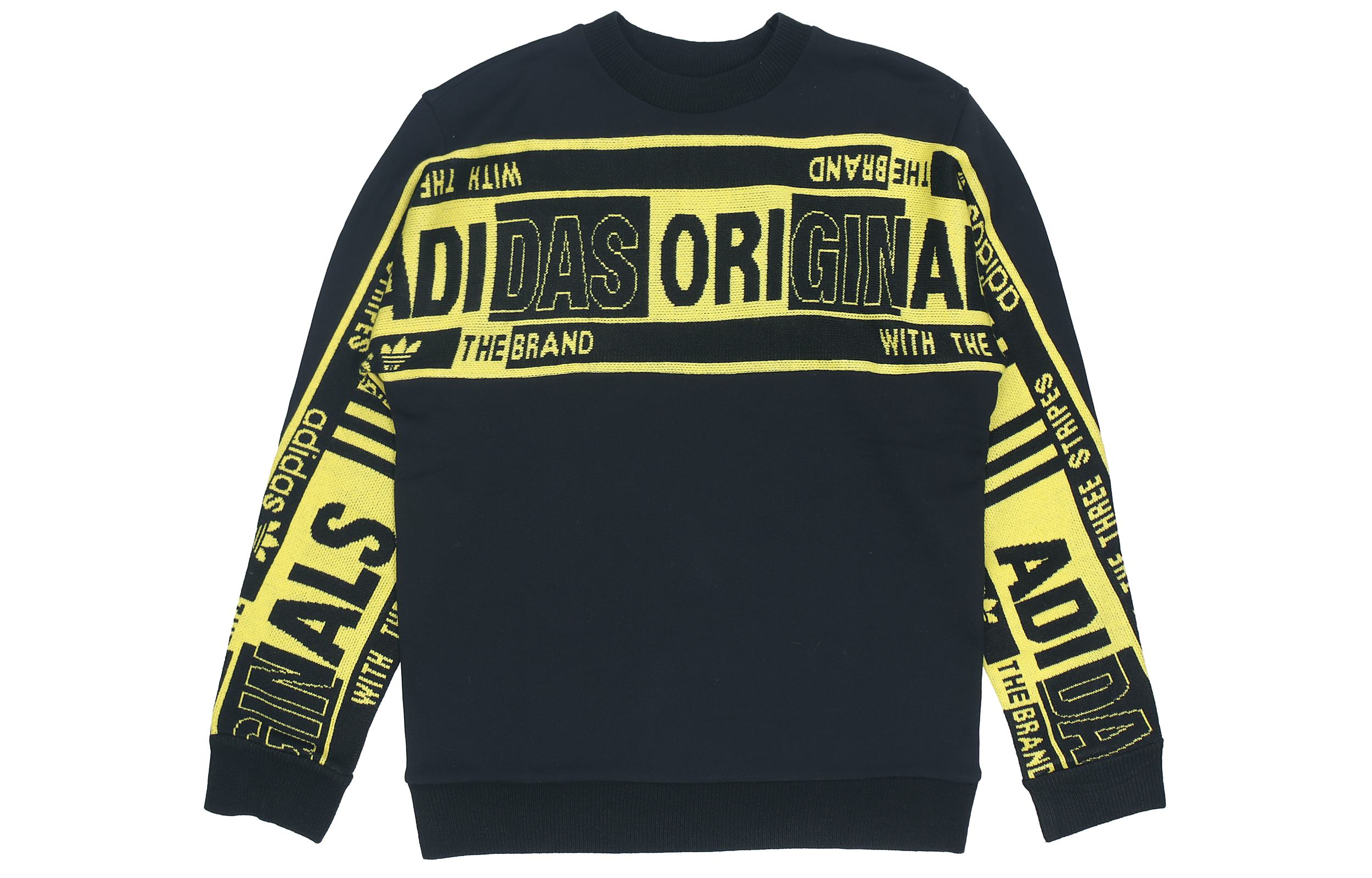 adidas Originals Real Scarf Crew Retro Colorblock Sweatshirt Black ED9357