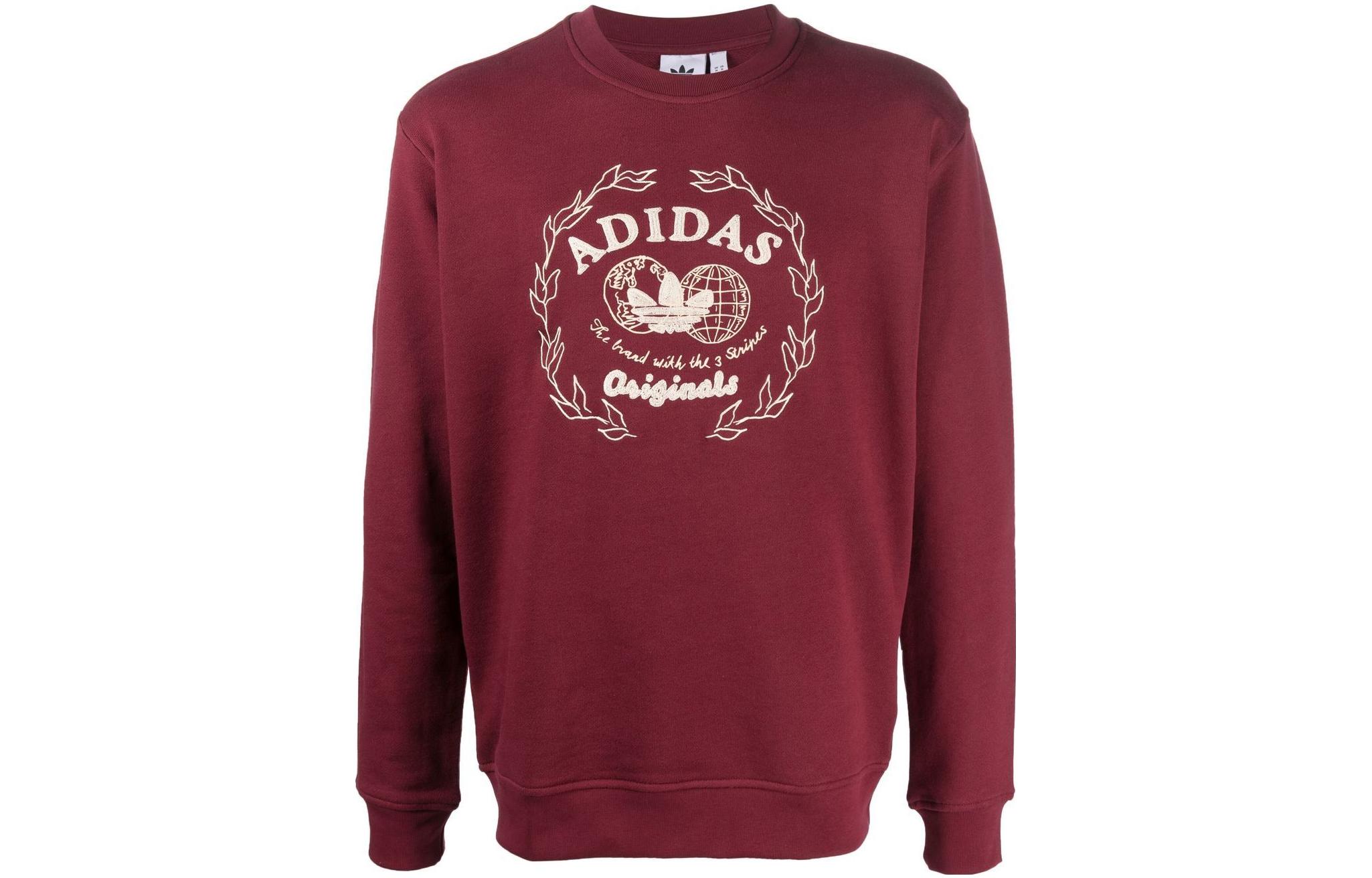adidas Originals Red Logo Print Crewneck Sweatshirt IC5770