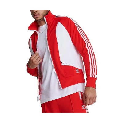 adidas Originals Red Striped Print Track Jacket HY1812