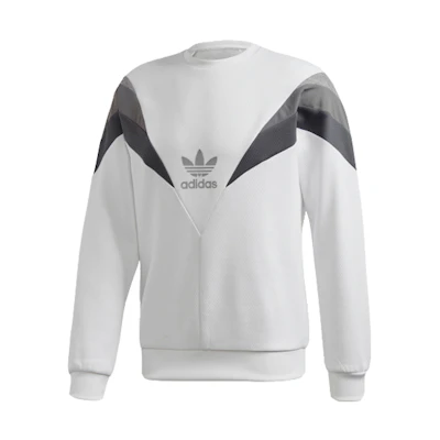 adidas Originals Reflective Logo Pullover Sweatshirt Men’s White FS4651