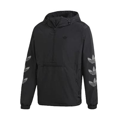 adidas Originals Regen WB Tref Half-Zip Jacket Casual Sportswear Black GE1307