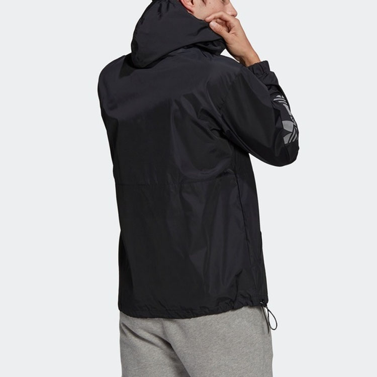 Shop アディダスオリジナルス Regen WB トレフォイル ハーフジップジャケット ブラック GE1307