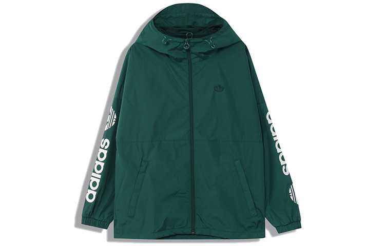 adidas Originals Regen Windbreaker Green Hooded Jacket Autumn Style GE1348