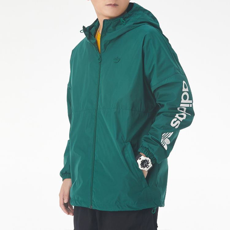 Details for アディダス オリジナルス リーゲン ウィンドブレーカー グリーン フーディ ジャケット 秋スタイル GE1348