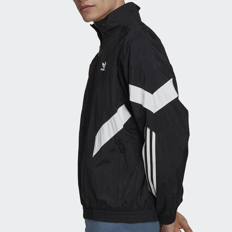 Purchase adidas Originals REKIVE Track Jacket Black - Colorblock Zip-Up Logo Design HK7322