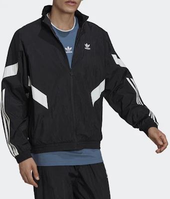 adidas Originals REKIVE Track Jacket Black - Colorblock Zip-Up Logo Design HK7322 Details for adidas Originals REKIVE Track Jacket Black - Colorblock Zip-Up Logo Design HK7322