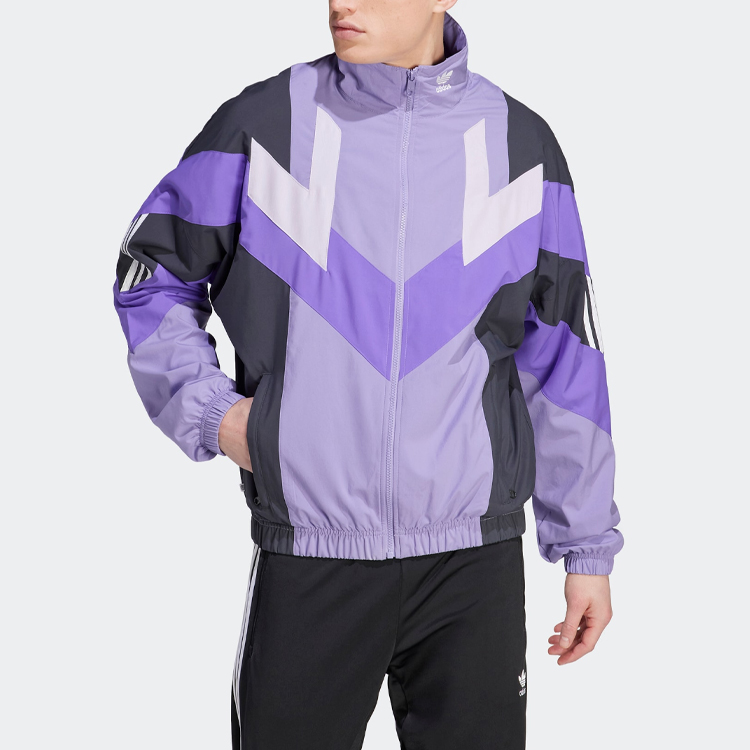 Lookbook adidas Originals REKIVE Woven Retro Track Jacket Magic Lilac - Colorblock Design IC6005