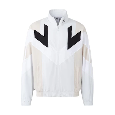 adidas Originals Rekive Woven Track Jacket White Mens Tricolor Sports Jacket HR8590