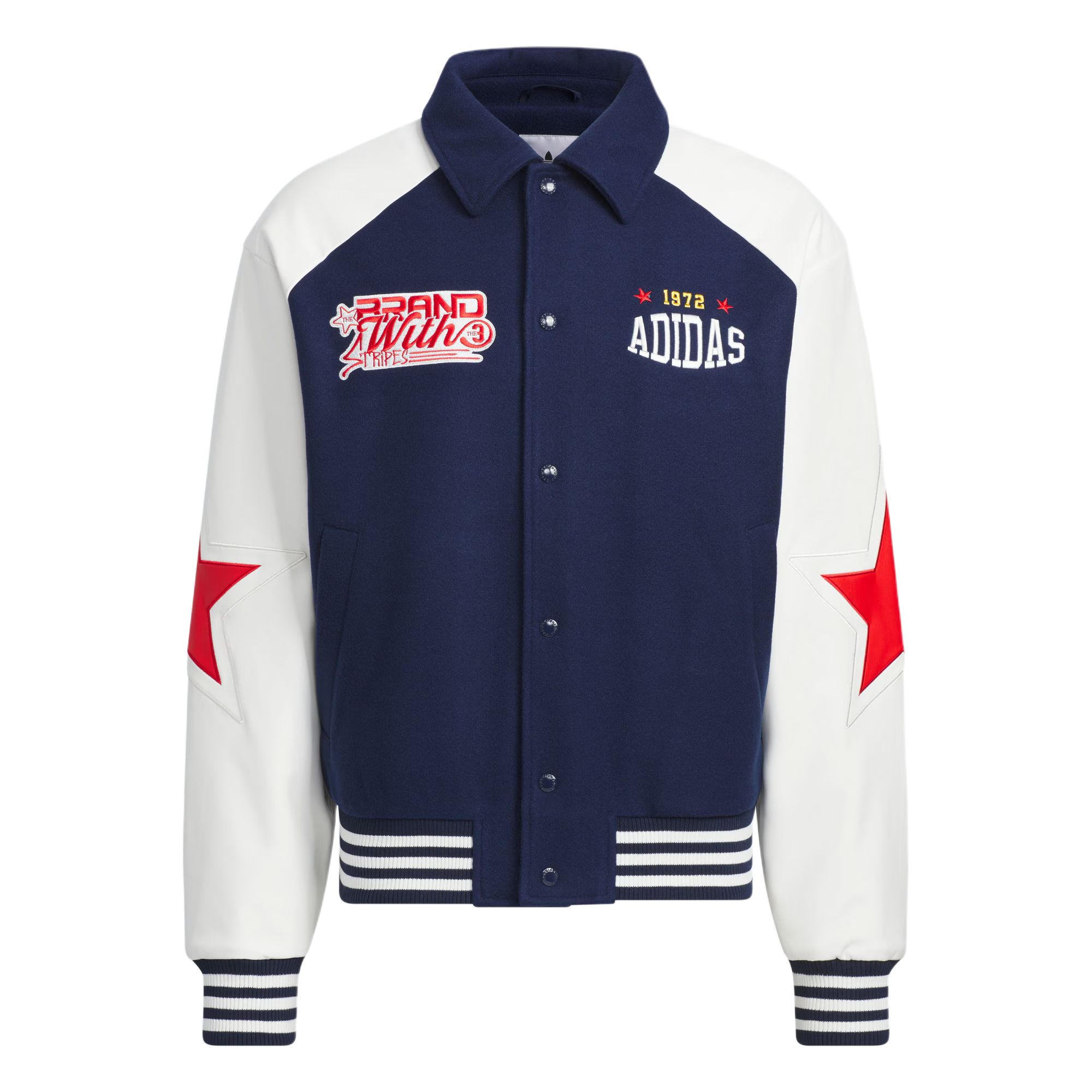 adidas Originals RETRO BBRTR Comfortable Warm Loose Fit Jacket Navy/White Unisex JN0775