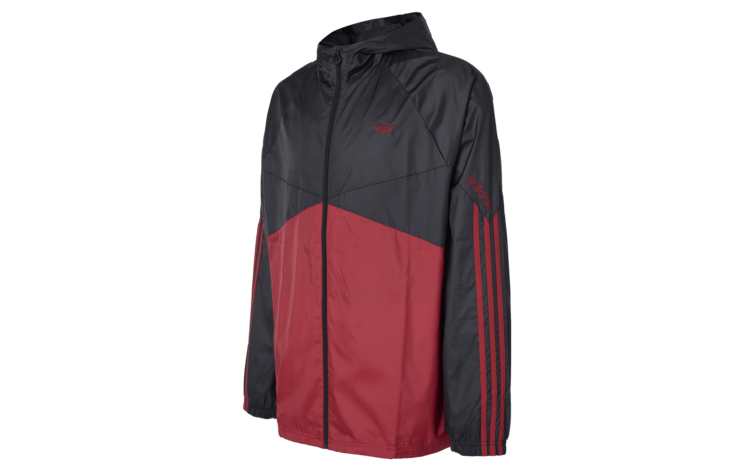 adidas Originals Retro Colorblock Hoodie Jacket Men Victory Red H13910