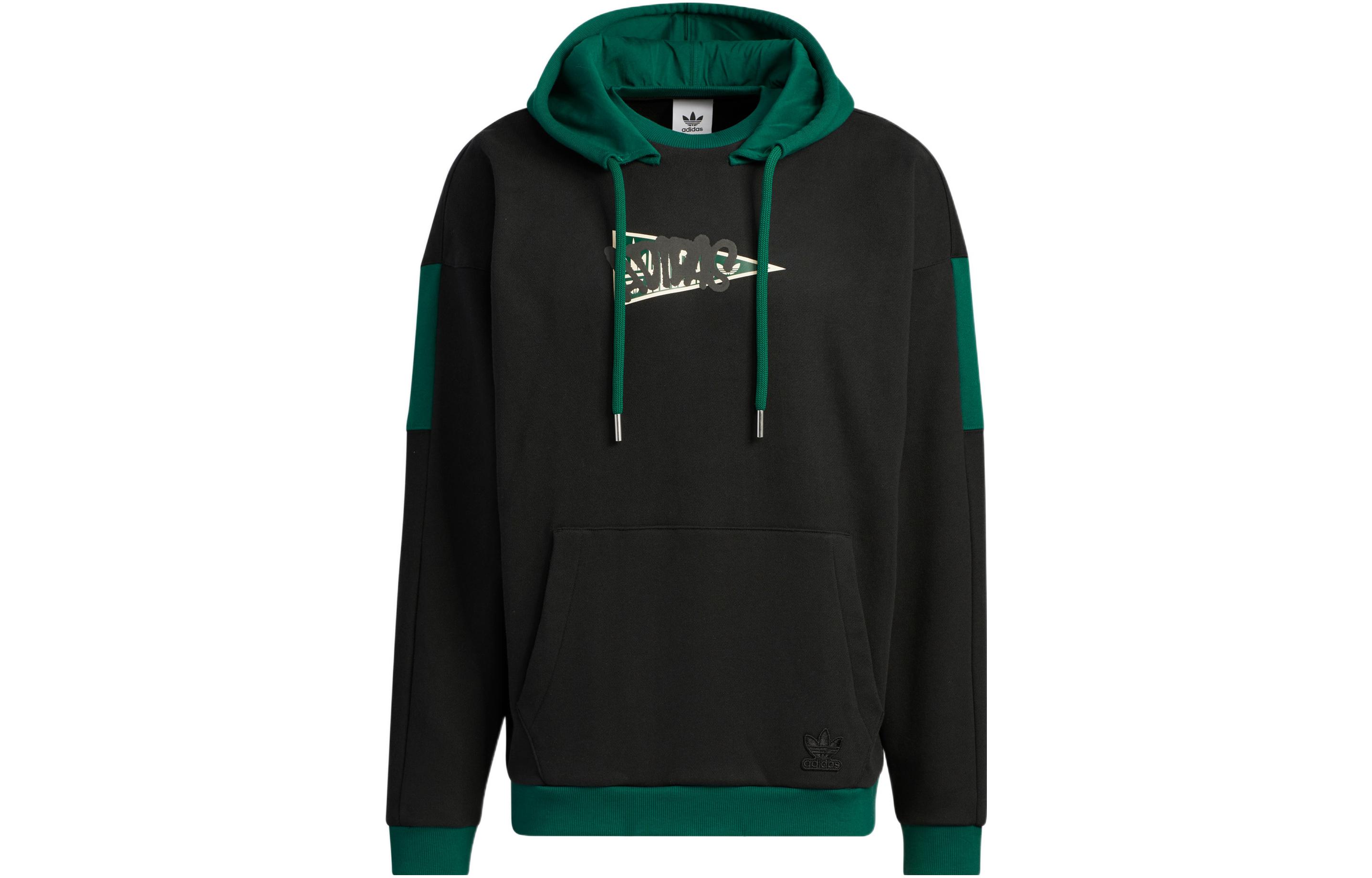 Order 아디다스 오리지널 레트로 컬러블록 로고 후디 블랙 긴팔 풀오버 HY7221