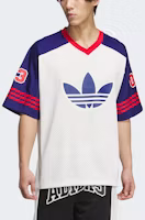 Lookbook adidas Originals 復古拼接條紋T恤 藍白配色 男女款 JC6801-1