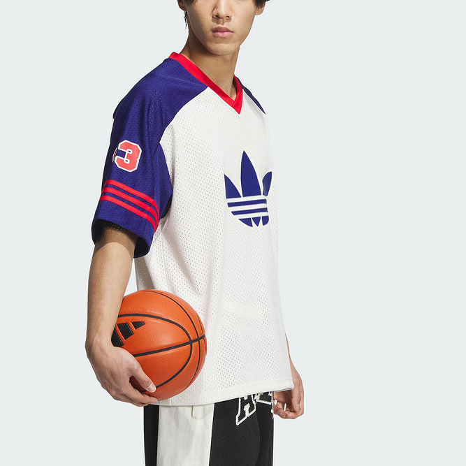 Purchase adidas Originals 復古拼接條紋T恤 藍白配色 男女款 JC6801-1