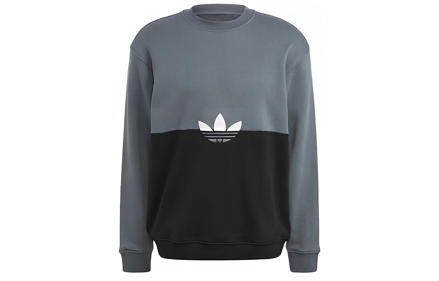 adidas Originals Retro Crewneck Sweatshirt Men’s Black/Blue Colorblock GN3439