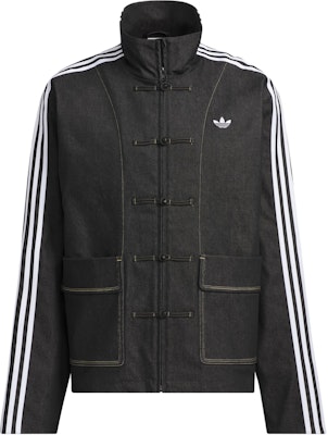 adidas Originals Retro Denim Track Jacket Black Unisex Stylish Comfortable Striped JW1969 Order adidas Originals Retro Denim Track Jacket Black Unisex Stylish Comfortable Striped JW1969
