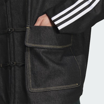 adidas Originals Retro Denim Track Jacket Black Unisex Stylish Comfortable Striped JW1969 Sizing adidas Originals Retro Denim Track Jacket Black Unisex Stylish Comfortable Striped JW1969