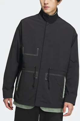 adidas Originals Retro Embroidered Logo Button-Up Jacket Black HY7239 Lookbook adidas Originals Retro Embroidered Logo Button-Up Jacket Black HY7239