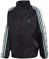 adidas Originals Retro Embroidered Logo Loose Fit Jacket Black Unisex DH4600 adidas Originals Retro Embroidered Logo Loose Fit Jacket Black Unisex DH4600