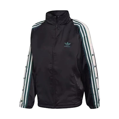 adidas Originals Retro Embroidered Logo Loose Fit Jacket Black Unisex DH4600