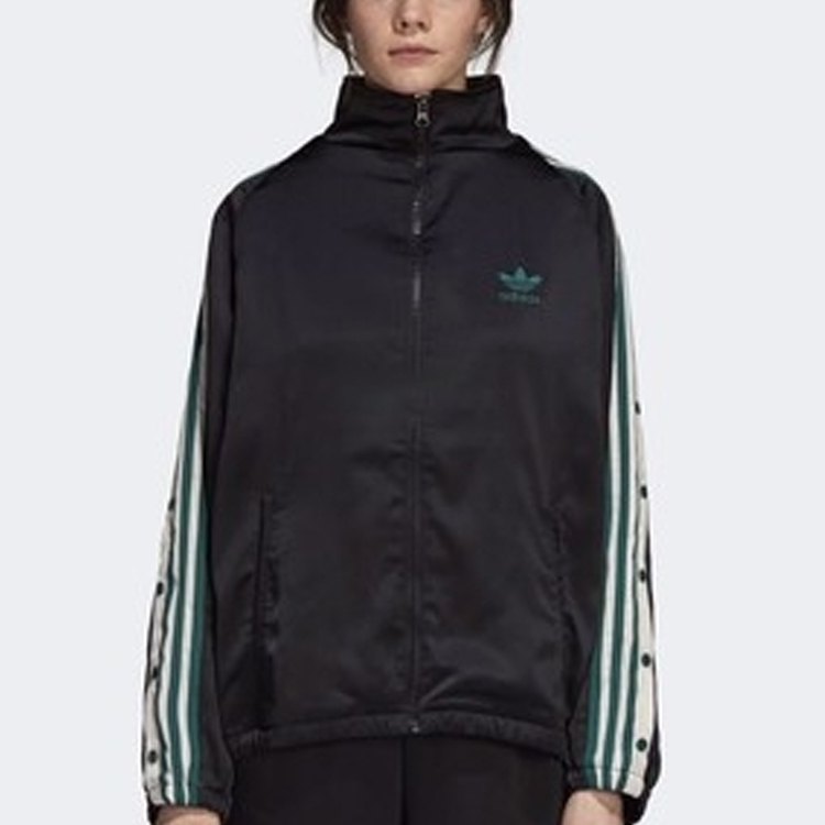 Shop adidas Originals Jaket Longgar Logo Retro Hitam Uniseks DH4600