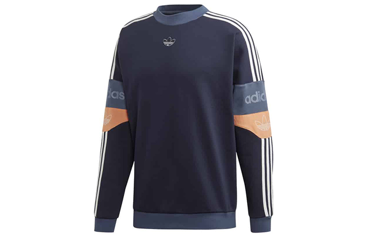 adidas Originals Retro Football Crewneck Sweatshirt Navy Blue - ED7180