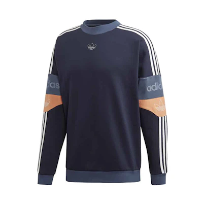 adidas Originals Retro Football Crewneck Sweatshirt Navy Blue - ED7180
