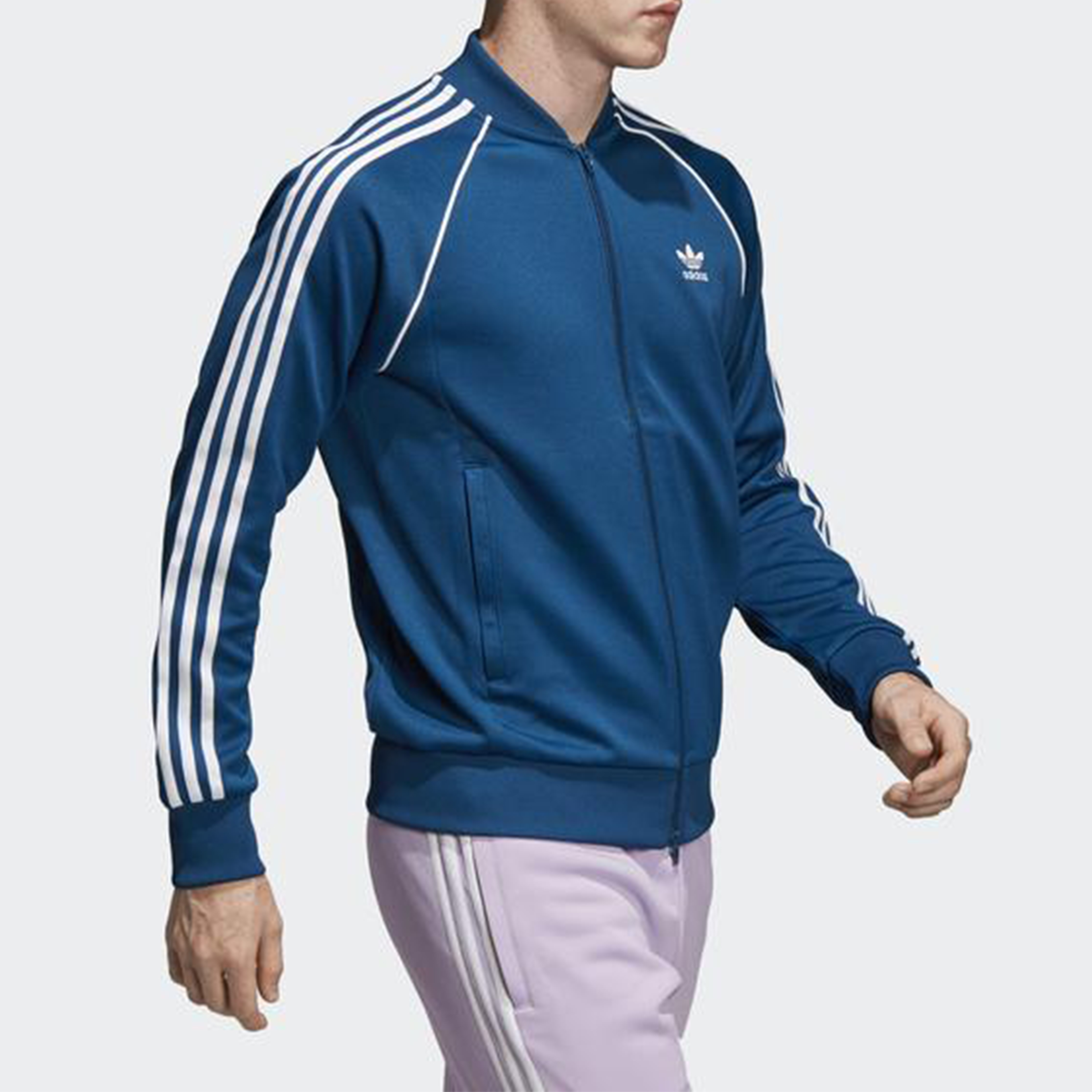 adidas Originals Retro Full-Zip Track Jacket Navy Blue Sportswear DV1513 圖 4