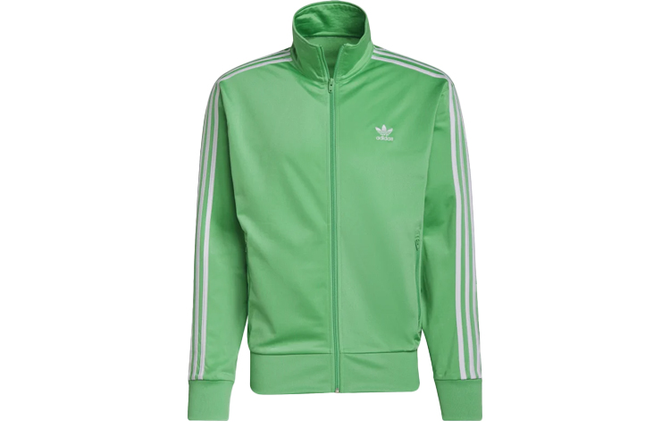adidas Originals Retro Green Letter Print Striped Track Jacket Men’s H06717
