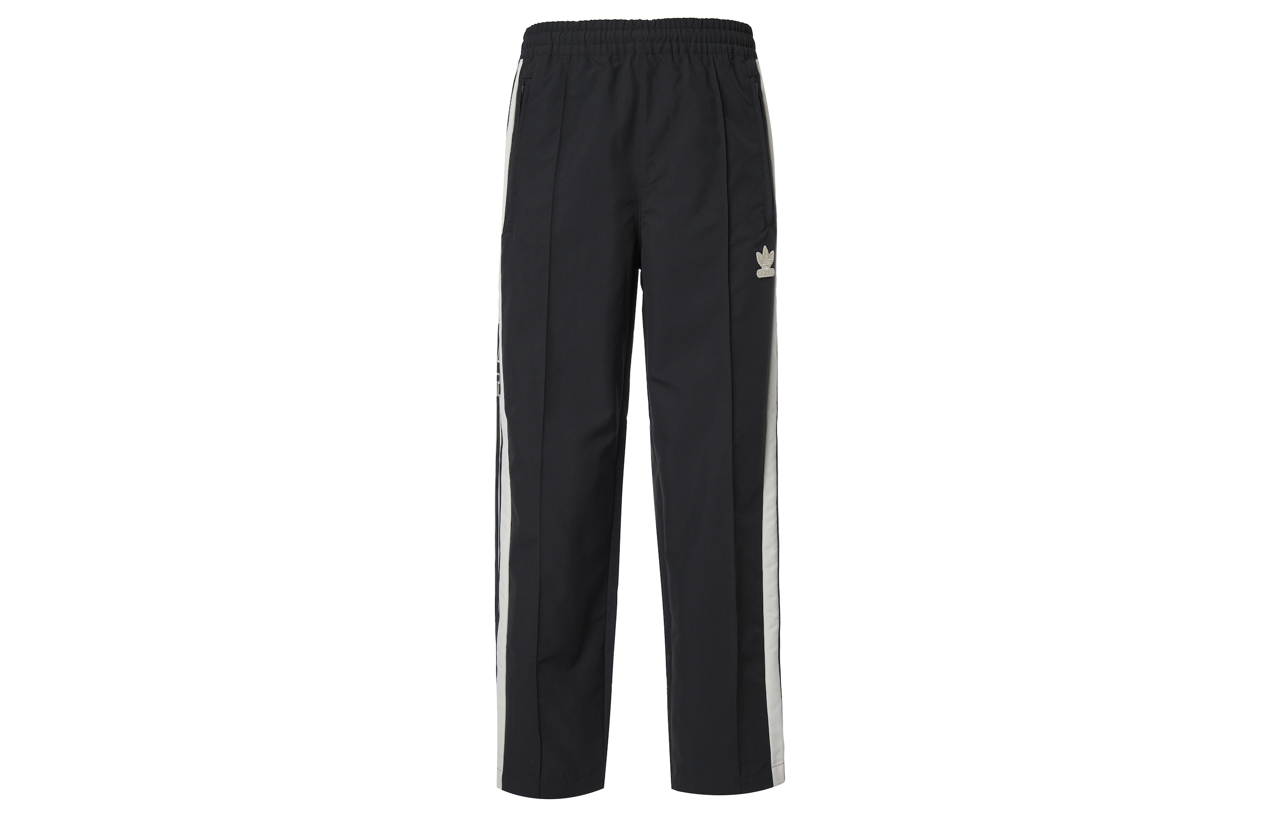 Lookbook adidas Originals Retro Logo Embroidered Stripe Casual Track Pants Black Mens. HY7225