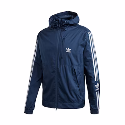 adidas Originals Retro Logo Zip-Up Hoodie Jacket Navy Blue - FM3817