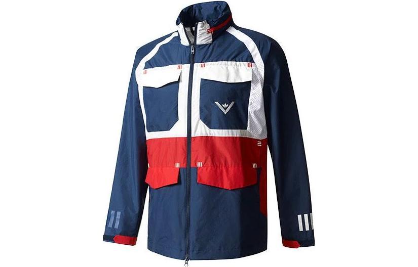 Order adidas Originals Retro Multi-Pocket Outdoor Jacket Blue -  Long Sleeve Coat BQ0936