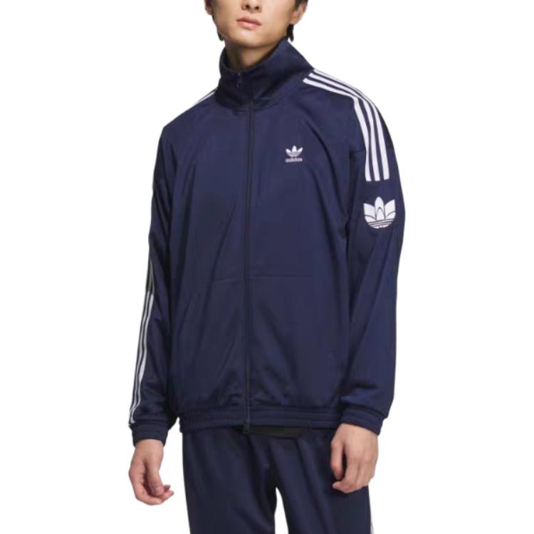 adidas Originals Retro Navy Track Jacket Unisex - Soft, Stylish, and Comfortable JL8398 圖 4
