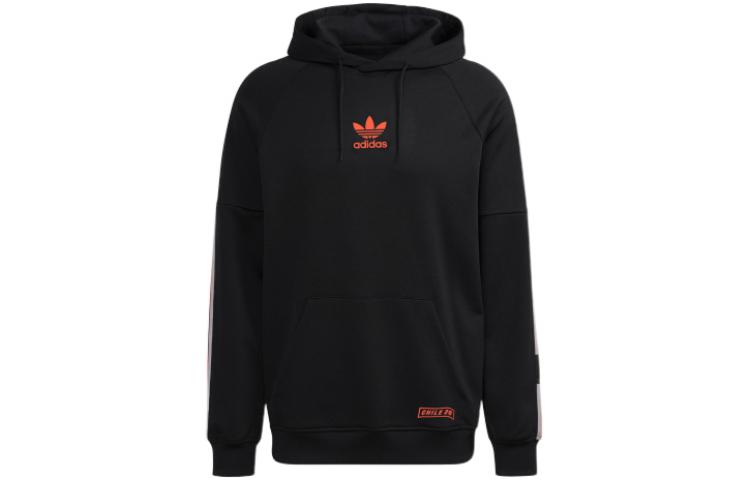 adidas Originals Retro Printed Logo Hoodie Men’s Black H65536