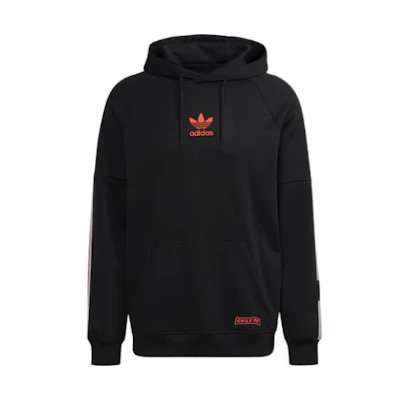 adidas Originals Retro Printed Logo Hoodie Men’s Black H65536