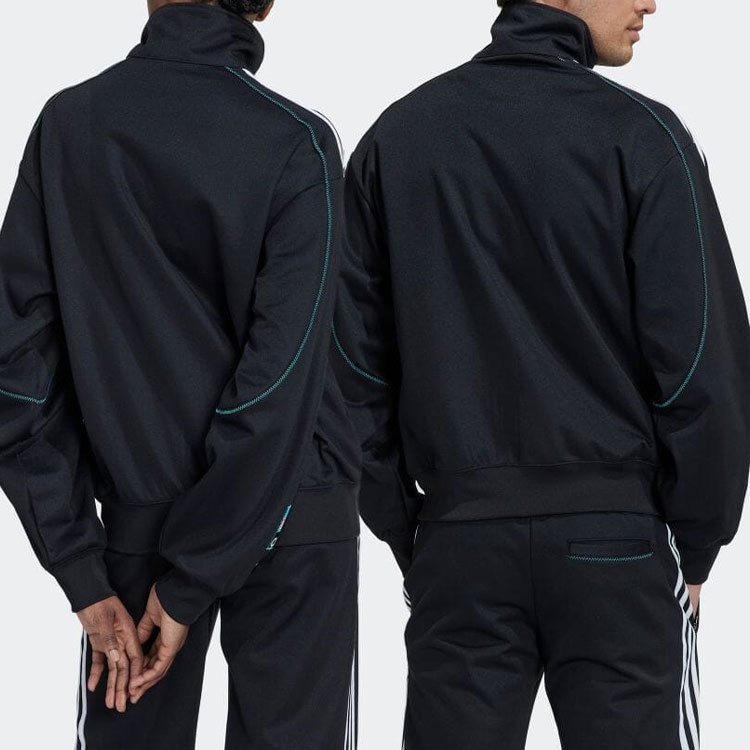 Sizing adidas Originals 復古條紋刺繡LOGO運動外套 黑色 男女款 国际版 HS2628