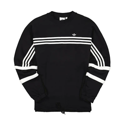 adidas Originals Retro Striped Crewneck Sweatshirt Black FM1588