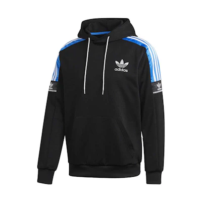 adidas Originals Retro Three-Stripe Colorblock Hoodie Black GJ0560