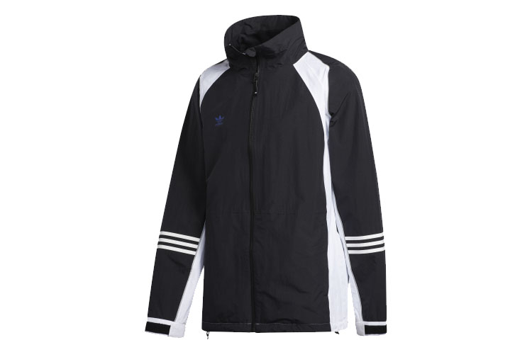 adidas Originals Retro Track Jacket Black with Stripes and Colorblock Design FJ7488