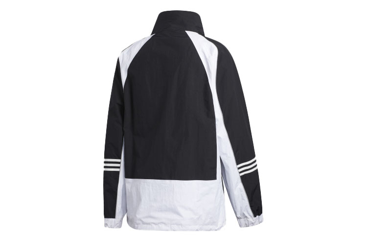 Lookbook 아디다스 오리지널 레트로 트랙 자켓 블랙 스트라이프 컬러블록 디자인 FJ7488