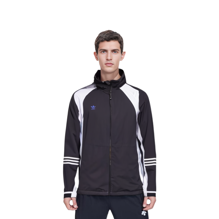 Details for 아디다스 오리지널 레트로 트랙 자켓 블랙 스트라이프 컬러블록 디자인 FJ7488