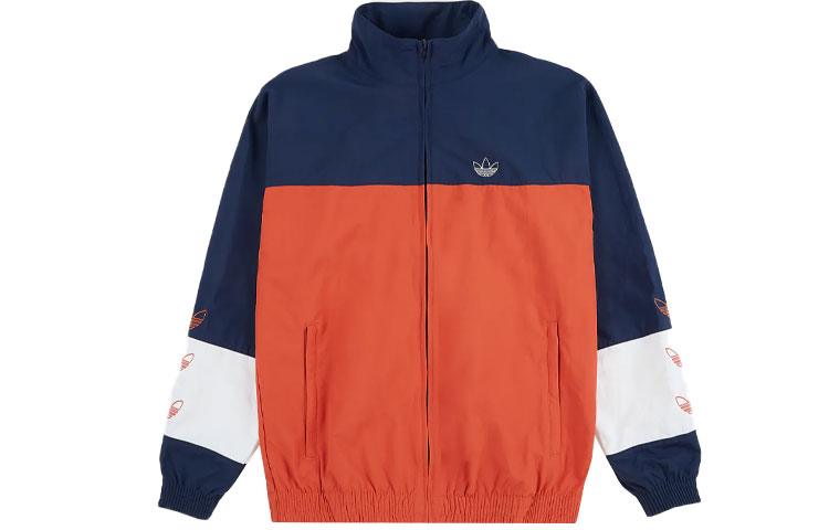 adidas Originals Retro Track Jacket Orange Blue Casual Fall Wear DV3117