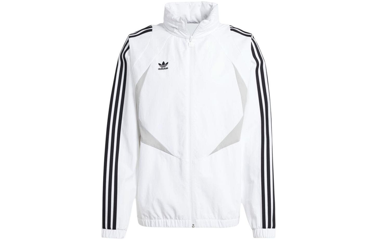 Order adidas Originals 復古白色拉鍊運動外套 三色條紋款 JF8737