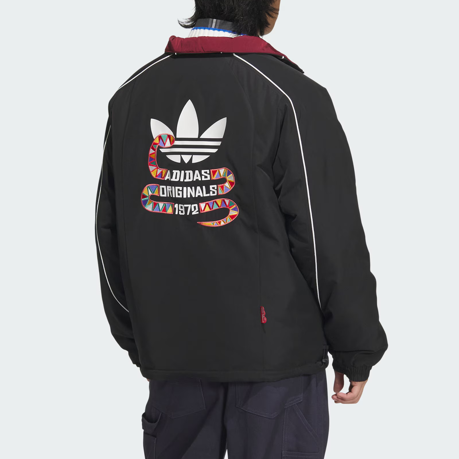 Purchase adidas Originals REV AW24 CNY LNY Jaket Bolehbalik Hitam/Merah Gelap. KA0821
