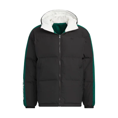 adidas Originals Reversible 600-Fill Down Jacket with Detachable Hood Forest Green/Black IU4827