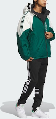 阿迪达斯Originals可翻转600蓬羽绒外套可拆连帽绿森林绿/黑色 IU4827 Details for 阿迪达斯Originals可翻转600蓬羽绒外套可拆连帽绿森林绿/黑色 IU4827