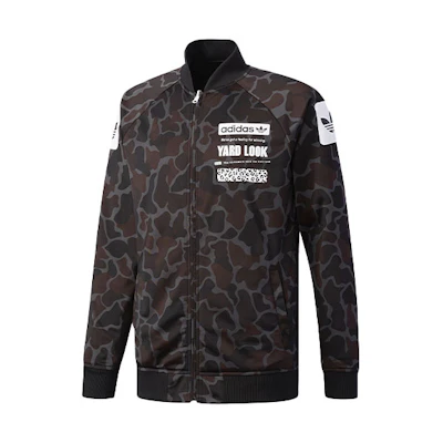 adidas Originals Reversible Camo Logo Print Jacket Black CD1715