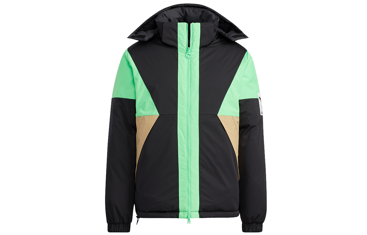 adidas Originals Reversible Down Jacket Winter Black Hooded Parka Coat. H66015